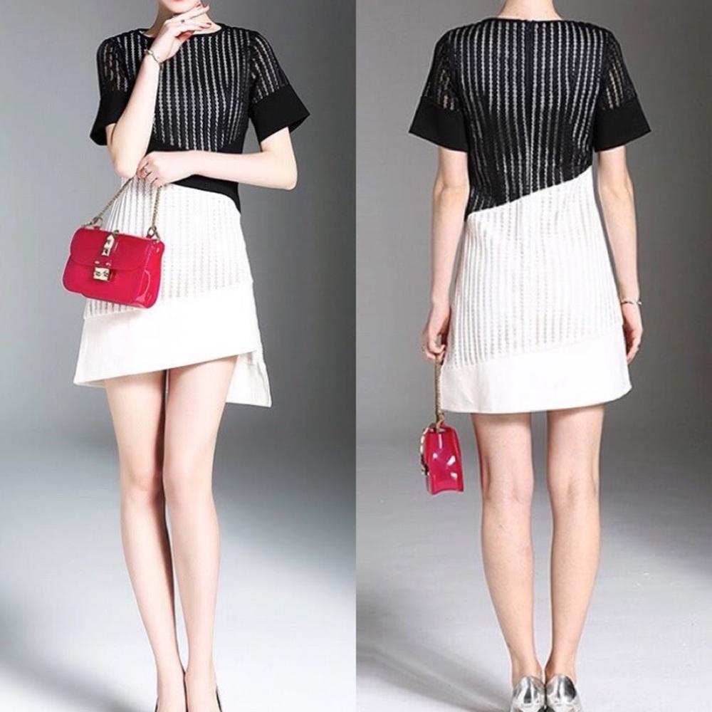 Mesh Asymmetric Dress